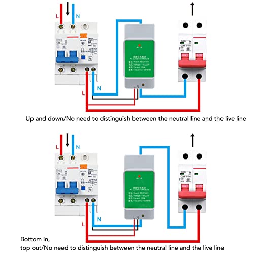 Monitor de Energia Inteligente Medidor Ac110 para Trilho Din Comunicação Móvel Inteligente 220V 260V