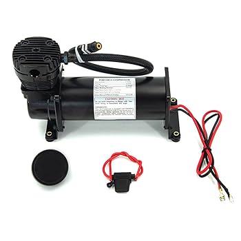 Amazon | エアサスコンプレッサー ブラック 200PSI 1/4NPT 汎用