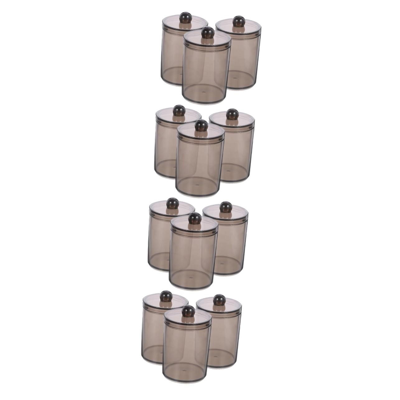Ciieeo 4 Sets Wattepad-spender Tupferhalter Organizer Mit Deckel Badezimmer-vorratsglas Platzsparender Behälter 3 Stück * 4