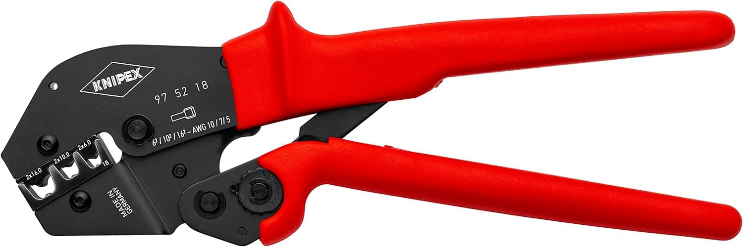 KNIPEX Szczypce do zagniatania obsługiwane dwoma rękoma pokryte antypoślizgowym tworzywem sztucznym 250 mm, 97 52 18