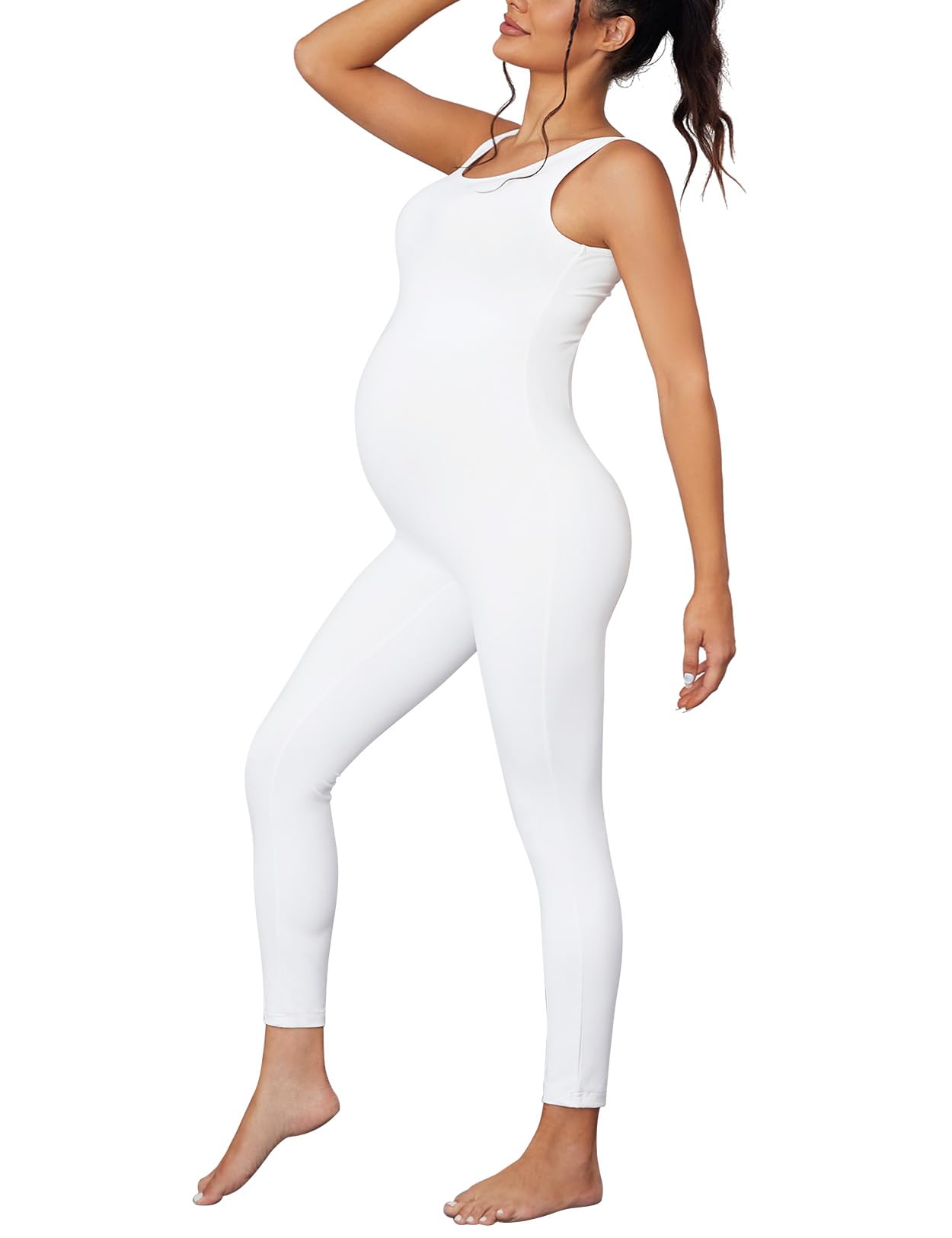 Bhome Maternity Jumpsuits Sleeveless Romper Pregnant Bodysuit One-piece Leggings Activewear