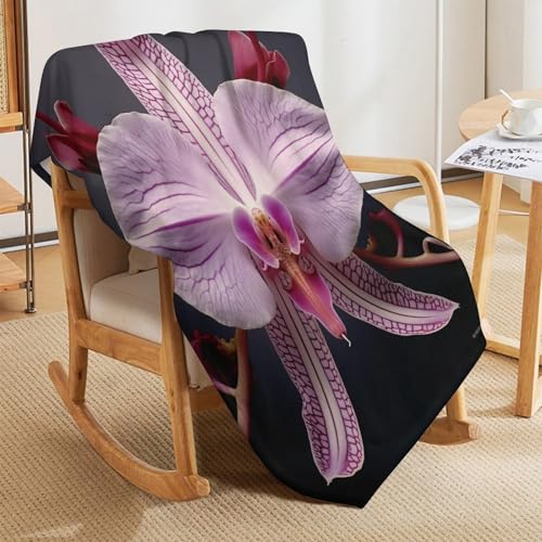 Manta con flores de 130x180 cm para sofá y cama 5