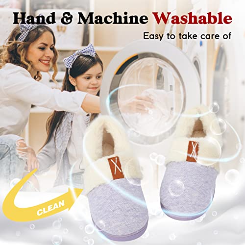 Women Slippers Comfy House Winter Slippers with Faux Fur Lining Memory Foam Anti-Skid Rubber Sole Fluffy Shoes Indoor Outdoor4