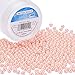 Produktbild BENECREAT 6mm Klein Satin Glas Round Perle Schmuck DIY machen runde Kasten Weiss (ca 400 Stk, Rosa)