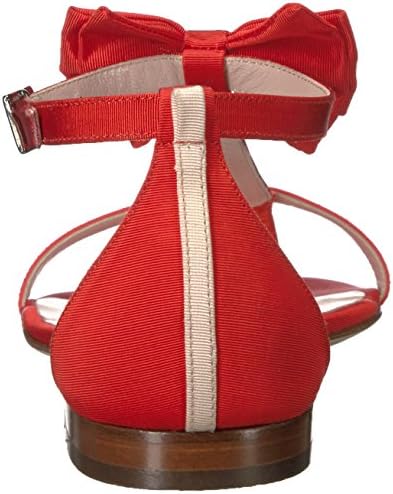 SJP by Sarah Jessica Parker Women's Tots T-Strap Bow Flat Sandal, Poppy Grosgrain, 39 EU/8.5 B US | Image 2
