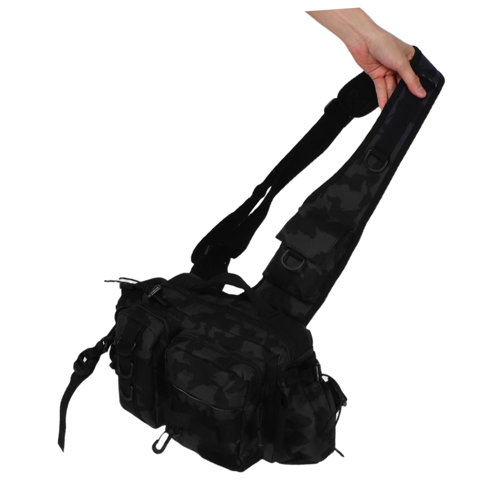 Yardwe Borsa Tracolla per Attrezzatura da Pesca Resistente con Porta-Attrezzi Zaino da Spalla per Esterni Escursionismo Caccia e Campeggio