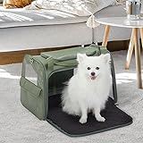 Petsfit Transportbox Katze Hund faltbar Transporttasche Hundetasche für Katzen Hunde, Hochwertige Tragetasche Hund Katze mit Schultergurt und weiches expandierbare Kissen,groß