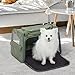 Petsfit Transportbox Katze Hund faltbar Transporttasche Hundetasche für Katzen Hunde, Hochwertige Tragetasche Hund Katze mit Schultergurt und weiches expandierbare Kissen,groß