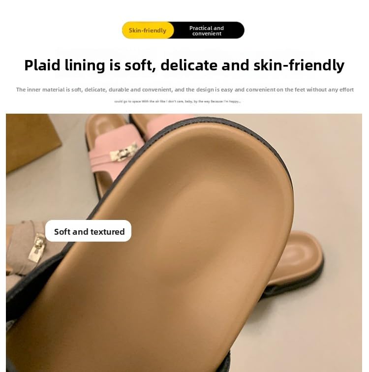 Slippers women's summer outer wear new toe cool slippers women's T-shaped belt buckle one-word slippers breathable, comfortable,convenient outdoor sports3