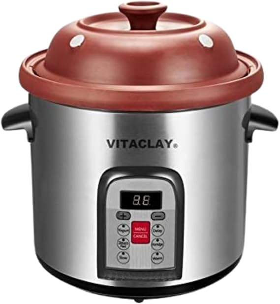 Vitaclay Smart Organic Clay Multi Crocks Stock Pot Toxin Free Clay Electric Pot