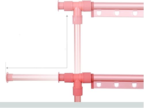 Miniatura 3 de UNNS Perchero plegable de secado de suelo de 3 capas soporte plegable para ropa de lavandería ruedas rodantes adecuadas para balcón lavandería