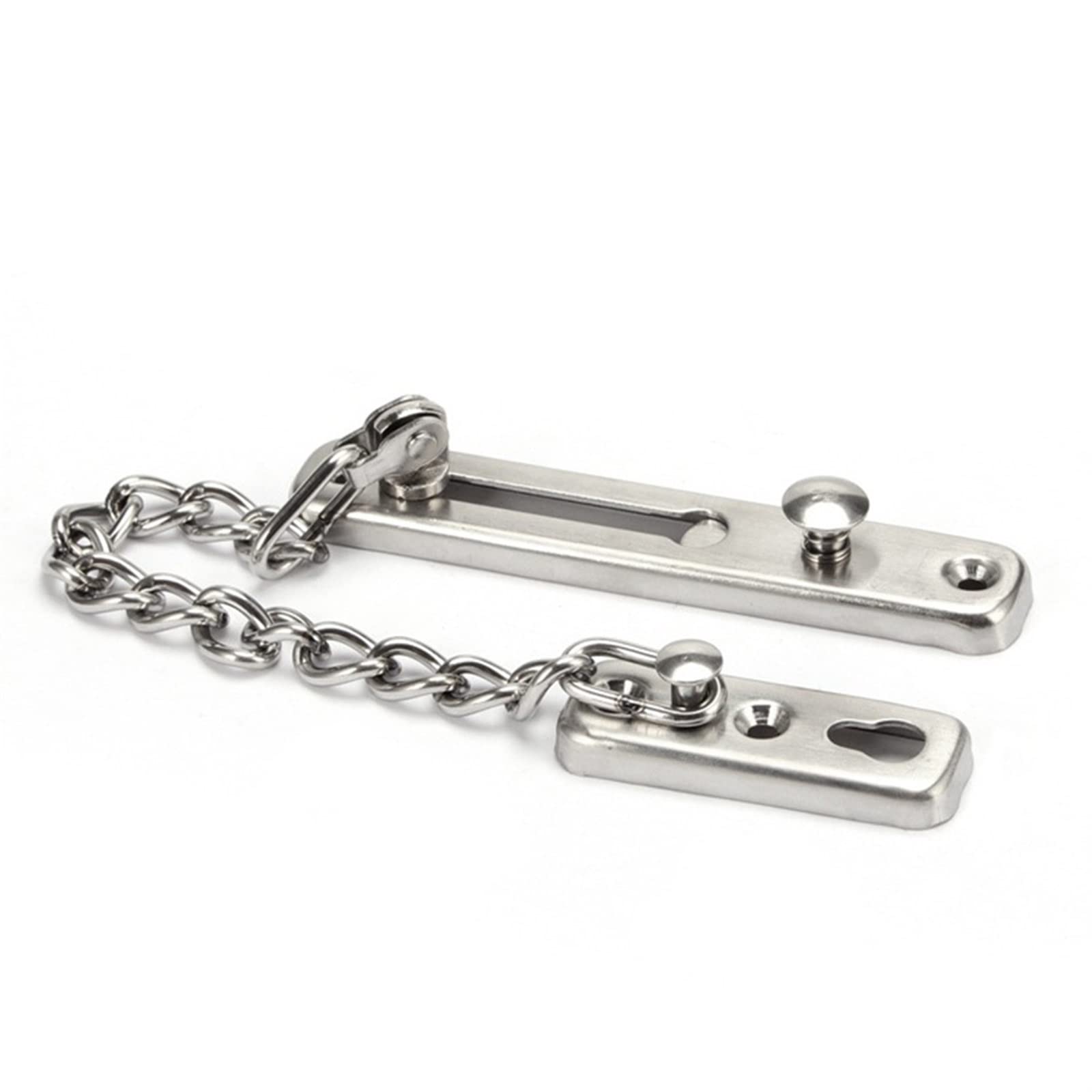 Oifaodao Silver Door Chain, Stainless Steel Door Chain Lock Deadbolt For Inside With Screws Multicolor(Silver)