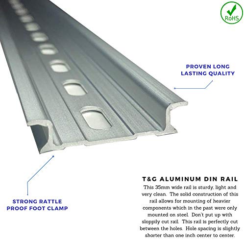 ici tampg 2 pieces din rail slotted aluminum rohs 834 inches long 35mm wide 75mm high