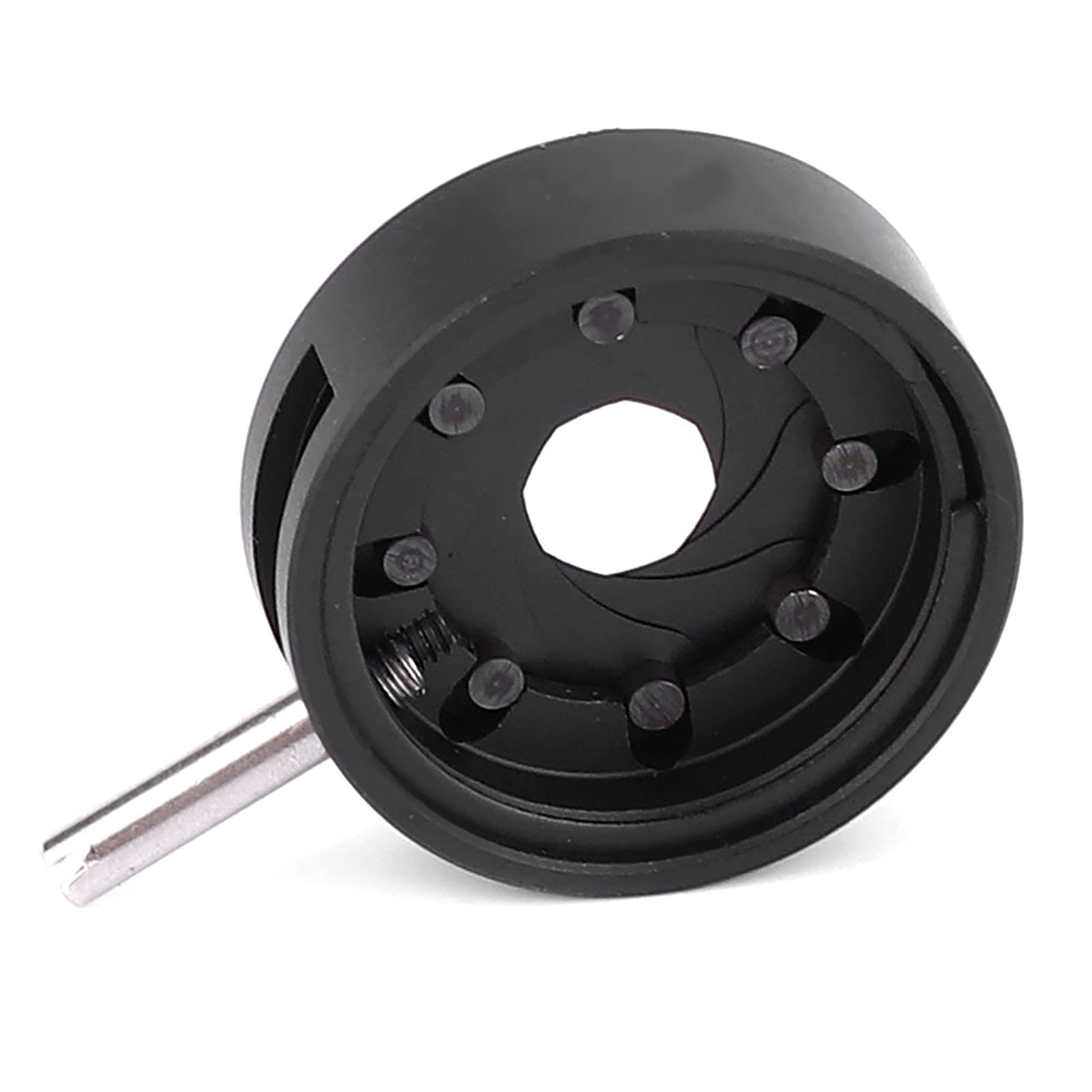 Cocoarm Diafragma del Iris Lente Ajustable Apertura de Iris Diafragma Microscopio Adaptador Iris Apertura Diafragma óptico de Metal para Microscopio, 5 Tipos Opcionales para Diversas (SK8)