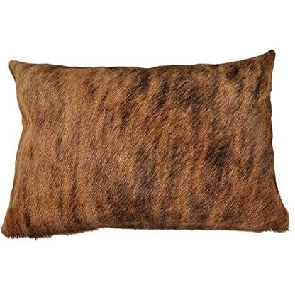 generisch KUHFELL Kissenbezug EXOTISCH BRAUN 40 x 60 cm DEKO Kissen AUS ECHTEM KUHFELL BEIDE Seiten AUS Fell