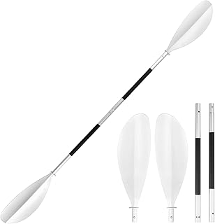 4-Piece Dual Purpose Adjustable SUP Paddle Kayak Boat Stand Up Paddle Board Kayak Boat Stand Up Paddle For Surfing Surfboard (Color : Type 2 White)