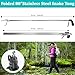 Snake Grabber Tool, 78 Inch Heavy Duty Snake Tongs, Stainless Steel Reptile Catcher Grabber with Anti-Slip Grip, Wide Jaw Multi-Function Handling Tool with Lock, Gloves