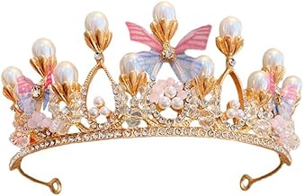 Meckerni Crystal Tiara Crown For Girls,Women Princess Rhinestone Crown Headband Wedding Bridal Hair Accessories Birthday Prom Gift
