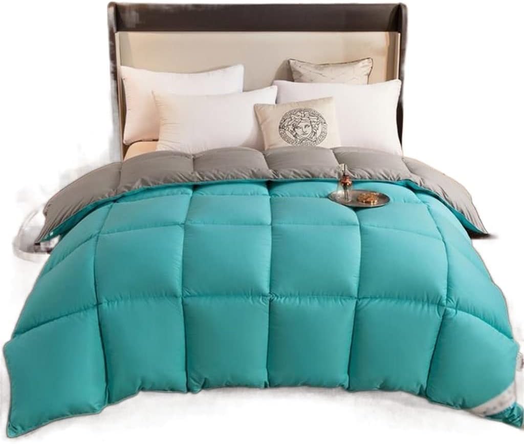 Cotton Goose Down Quilt Quilt King Queen Full Size Quilt Winter Thick Blanket(220x240cm 5kg)