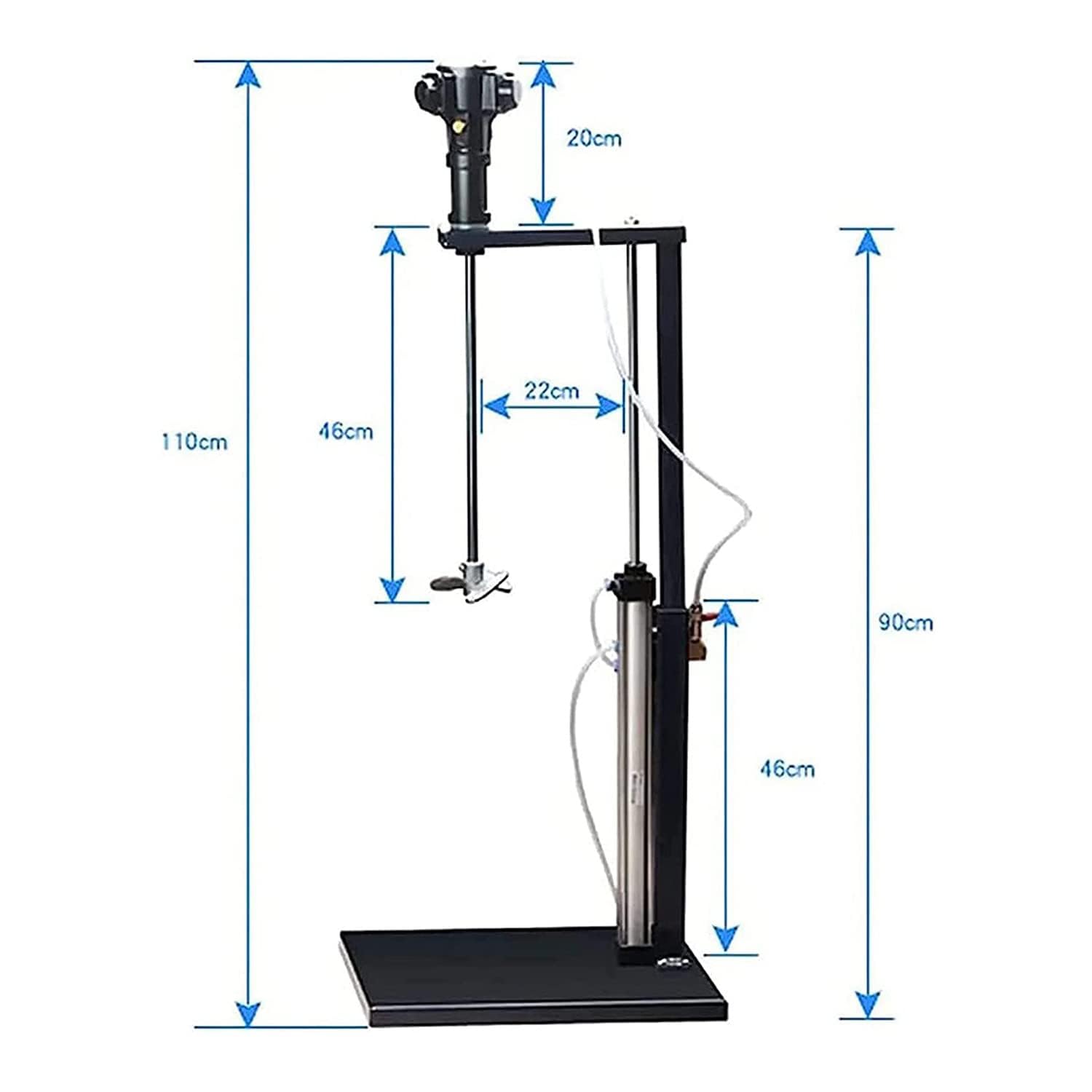 Miscelatore pneumatico per vernice, miscelatore a sollevamento automatico con tavolo in acciaio inox, miscelatore verticale per mescolare la vernice