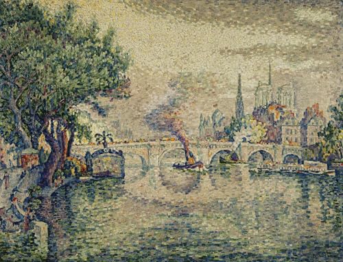 Affiche le Pont Neuf de Paul Signac : Impression sur toile artistique 60x90cm