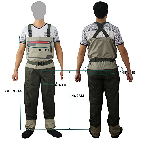 Kylebooker Fly Fishing Chest Waders Breathable Waterproof Stocking Foot River Wader Pants for Men and Women (3XL) - Image 4
