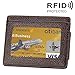 Produktbild ZHANGYOUDE Rindsleder Einfarbig Kartenhalter Geldbörse RFID Sperrung Kartentasche Schutzhülle mit 3 Kartensteckplätzen & Bilderrahmen, Größe: 110 * 77 * 4mm (Schwarz) (Farbe : Coffee)