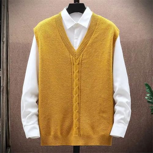 Men’S Y2k Streetwear V-Neck Knit Vest Lightweight Baggy Sleeveless Pullover Top4