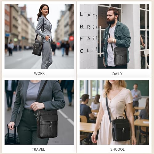 Image of 13 Inch Laptop Shoulder Bag Leather Carrying Case for Macbook Air 13 inch M5-M2 / MacBook Neo 13 A18 /iPad Air 13 inch /Pro 13 inch M5 M4 M3