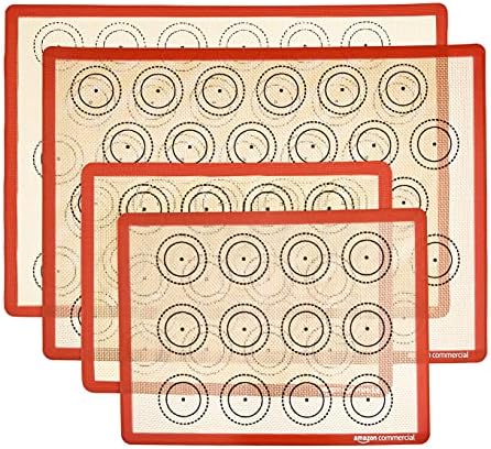 Amazon Commercial Silicone Eclair Baking Mat, Set of 2, 15.7 x 11.8 IN