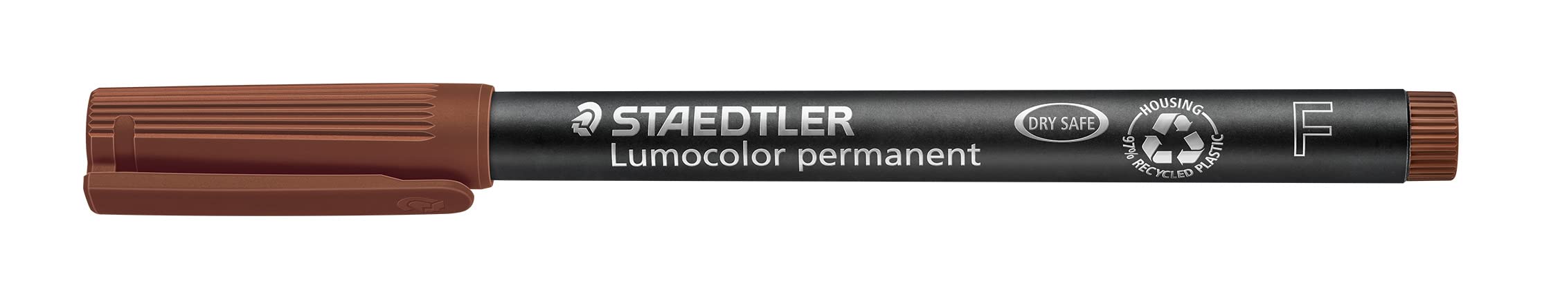 STAEDTLER Lumocolor 318-7, Brown Fine Tip Markers, Box of 10