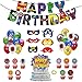 Décorations de Fête de Super-Héros,Décoration de fête d'anniversaire de Super-héros,Fournitures de Fête de Super-Héros Avengers,Super Héros D'anniversaire Décoration de Gâteau Ballon pour Enfants
