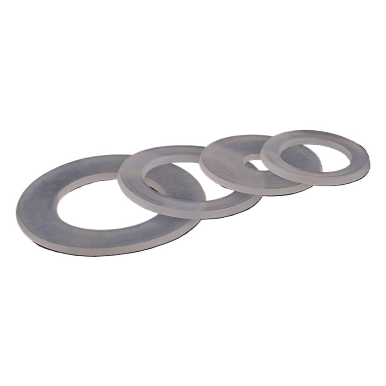 Nylon-Flachscheiben, Distanzscheiben, Klare Nylon-Kunststoff-Dichtung, transparente isolierende flache Unterlegscheibe(100pcs,M18x27x1)