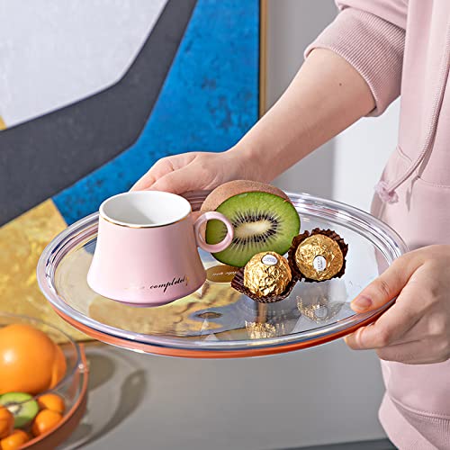 Amokk Divided Serving Tray With Lid & Handle Storage Container - 5 Plastic Compartment Platters - For Candy, Fruits, Nuts, Snacks Parties Entertaining (Transparent) #TOP4