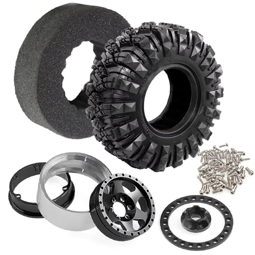 Jantes et pneus beadlock en aluminium 1.9 pour scale crawler - 3