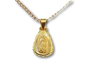 14K Gold Guadalupe Medal Necklace - Divine Protection and Devotion