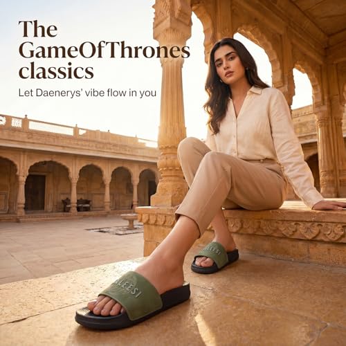 Image of YOHO Sliders for Women | Comfortable and Lightweight Slides | WB Cartoon & Comic Characters: Tom & Jerry, Big Bang Theory, Friends, Games of thrones and Wonder Woman Footwear for Girls