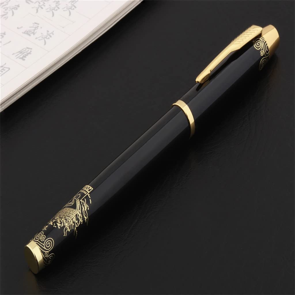 Stylo plume à pointe moyenne pour étudiant Noir