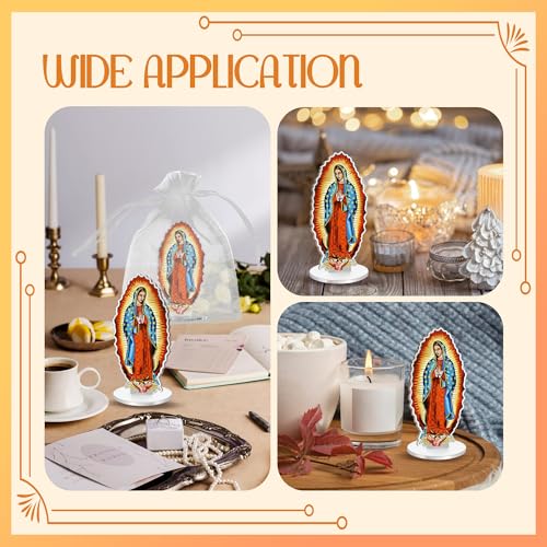 12 Estatuas Virgen de Guadalupe de Acrílico 4.7" miniatura 5