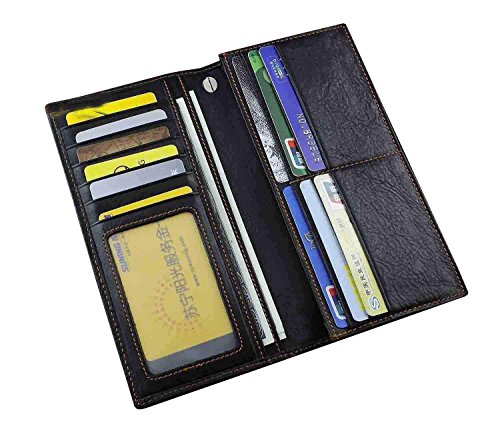 vogueteen Biker Rock Star Concho Mens Card Money Long Black Real Leahter Wallet With Chain3