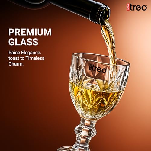 Image of Treo by Milton Regalia Shot Glasses I Set of 6 (65 ml) | Elegant Fluted mini Glasses with Geometric Design for Shots, mocktails, tasters & Parties