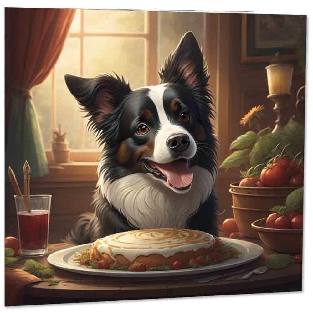 Biglietto Di Auguri Di Compleanno Con Border Collie - Formato 145x145 Mm, Con Busta Di Lusso, Carta Riciclata 350 G/m² - 2