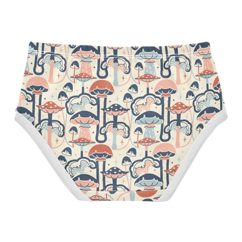 Little Girl Underwear Toddler Panties Kids Undies Mystery Mushrooms Soft Cotton Briefs 2T-8Y2