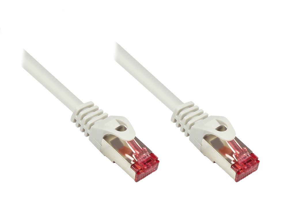 Kabelmeister SO-35996 Cat6 Ethernet Gigabit LAN Patch Cable 40 m RNA Protection Double Shielded S/FTP PiMF 250 MHz Grey