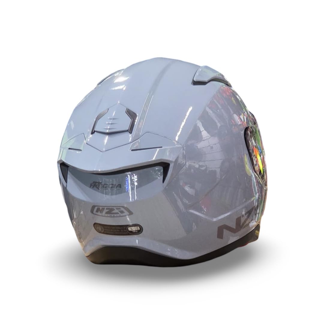 Casco Moto Integral NZI Freccia Nardo Grey Fibra de Vidrio + Visera Negra de Regalo Talla M