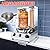 Shawarma Grill Machine Gas Chicken Shawarma Cooker Machine Propane Doner Kebab Gyro Grill Machine with 2 Burner and Meat Catch Pan for Kitchen Restaurant