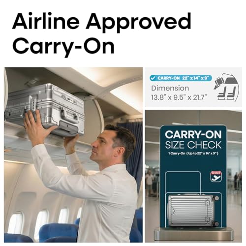 VATILIN 20 Inch Aluminium Frame Carry On