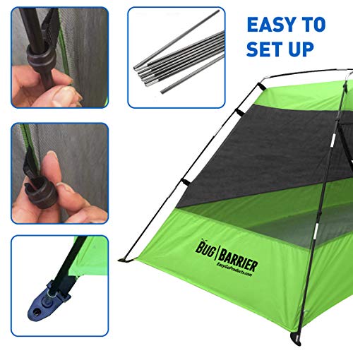 EasyGoProducts Bug Barrier Mosquito Bug Tent with Pop Up Screen Mosquito Net Canopy, Green - Thumbnail 5