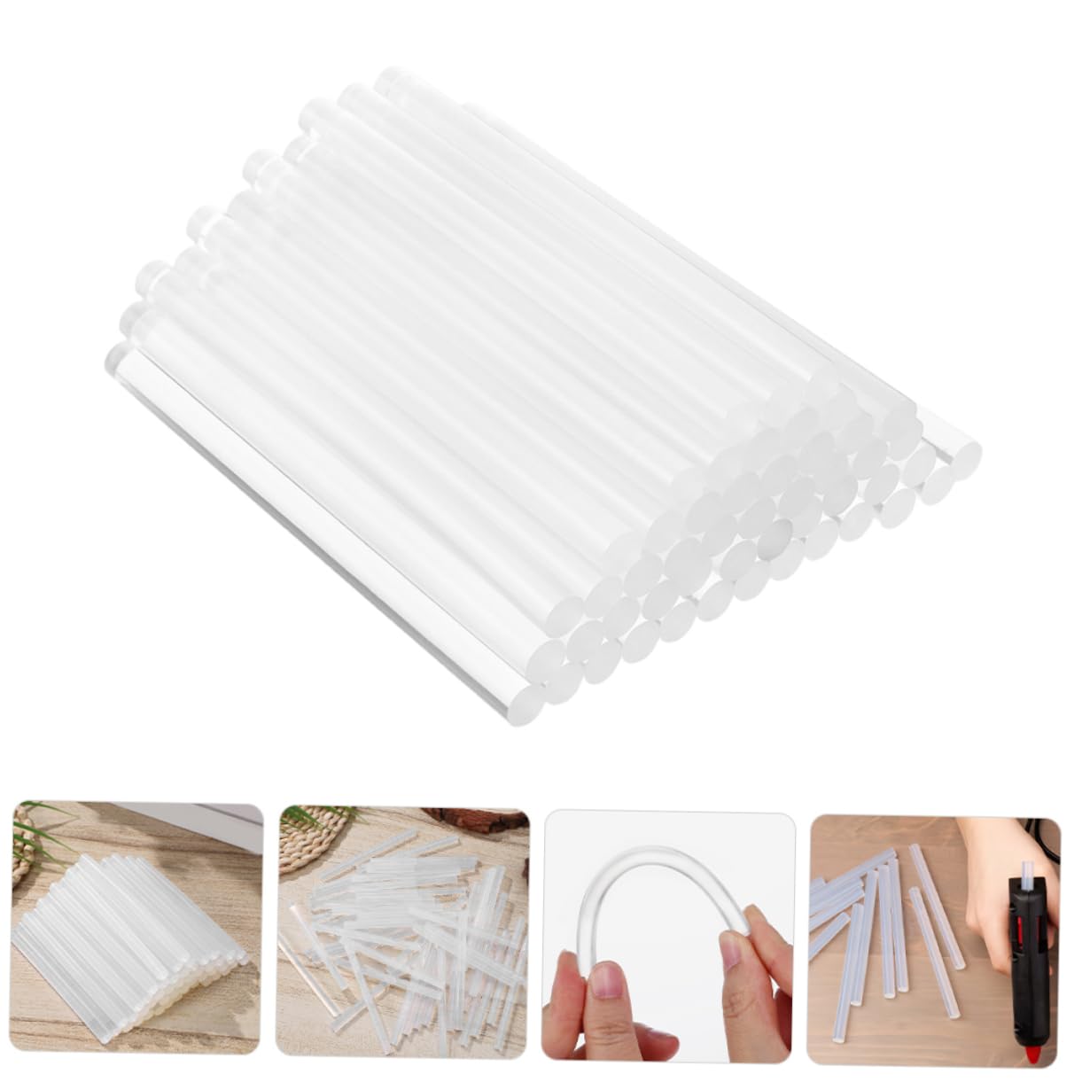100Pcs Hot Glue Sticks for Crafts High Temperature Adhesive Sticks for DIY Projects and Creative Crafts Bulk Hot Glue Rods for Home Use