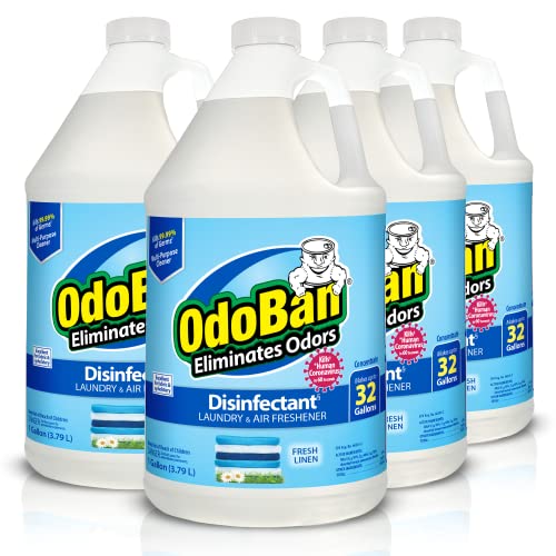 Image of OdoBan Disinfectant Concentrate and Odor Eliminator, Made in the USA, Fresh Linen Scent, 4 Gallons